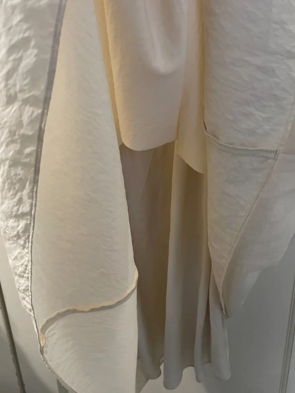 Vince Crochet Fringe Maxi Dress Boho Festival Resort Ivory Size Small Lined